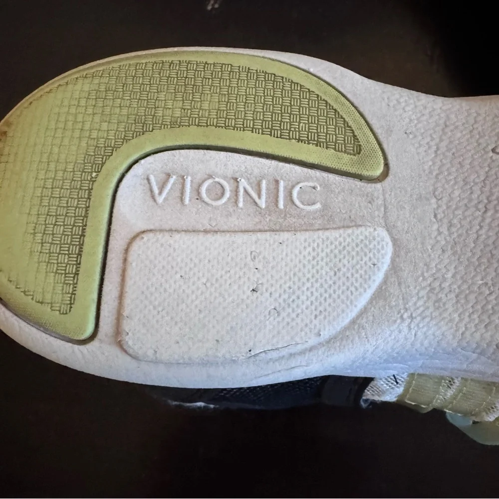 Vionic Adore Women's Athletic Sneakers in Black, White, and Light Green
